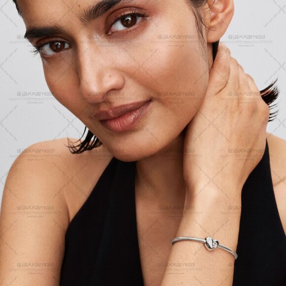 Pandora Engravable Clear Stone Heart Charm - Picture 5 of 6